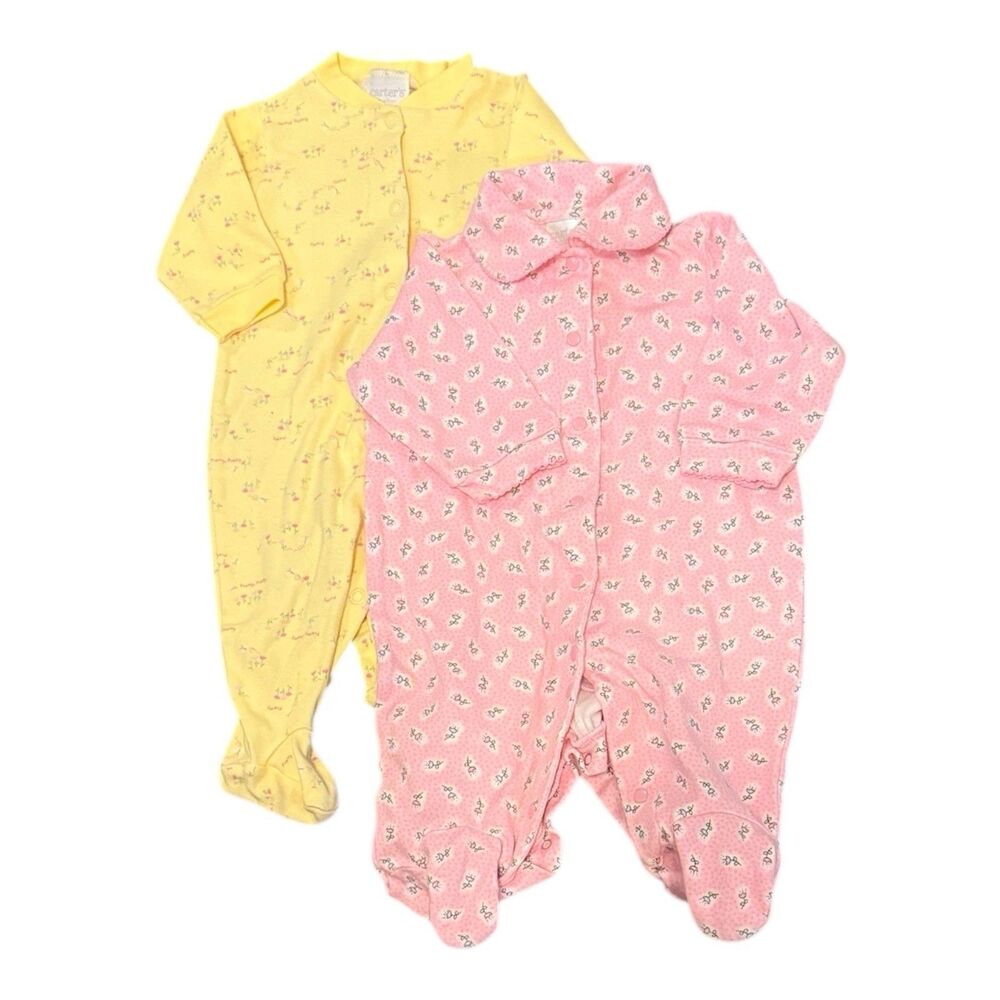Vintage Carter’s Baby Girl Pajamas Suit One Piece 3-6 months